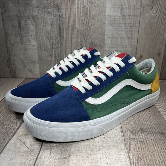 Vans Yacht Club Old Skool Men's Sneakers Blue Green Yellow Size 10 751505 - Picture 1 of 13